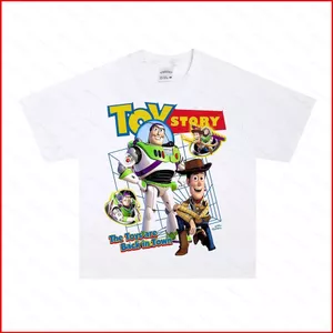 GC1 Toy Story 5 Áo thun cotton ngắn tay hoạt hình vui nhộn phong cách Mỹ 110cm-6XL tee GC1