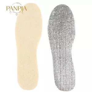 PNPIA- 1 Cặp Đế Len Cừu Giấy Nhôm Cho Mùa Đông Ấm Áp Chống Ẩm Mềm Mại Hút Mồ Hôi Thoáng Khí Plus Nhung Đế