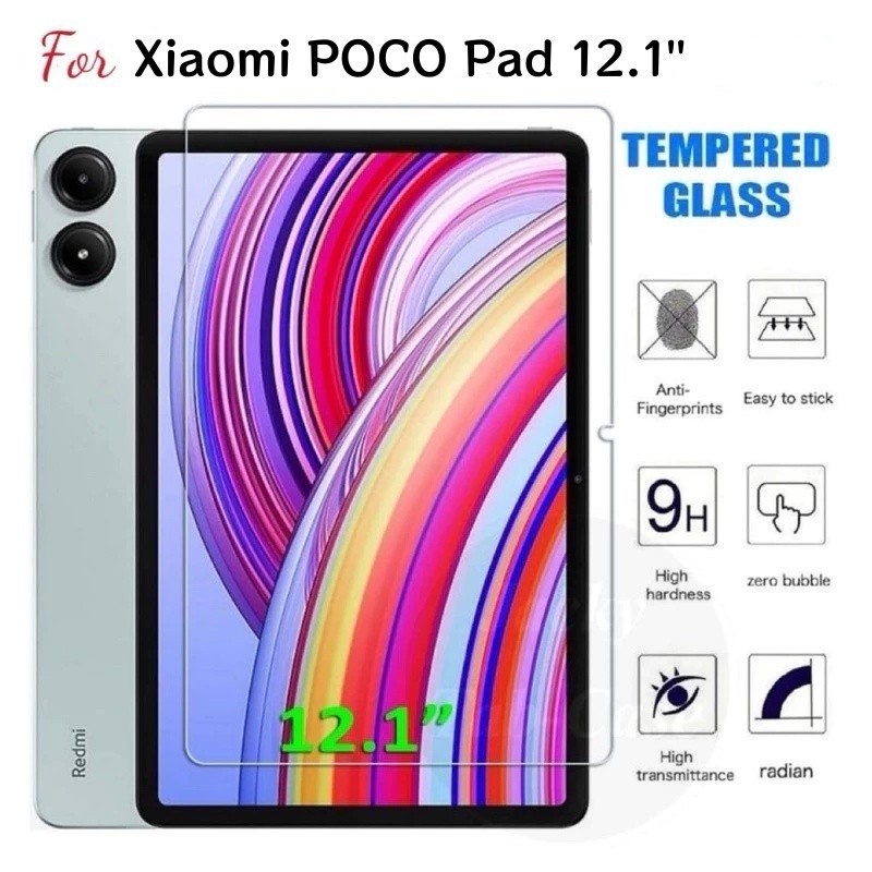 1-2 Chiếc Chống Cháy Nổ HD Kính Cho Xiaomi Poco Pad M1 X1 8 8.8 11.2 12.1 Kính Cường Lực Matte Bảo Vệ Màn Hình Chống Ánh Sáng Xanh Bảo Vệ