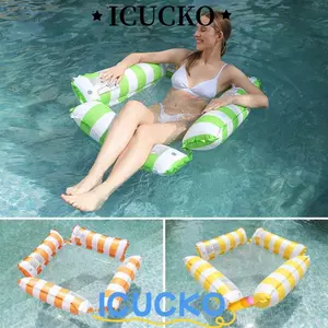 Tấm lót võng nước ICUCKO, Nệm bơi thoáng khí nổi, Vòng bơi bơm hơi di động đa năng