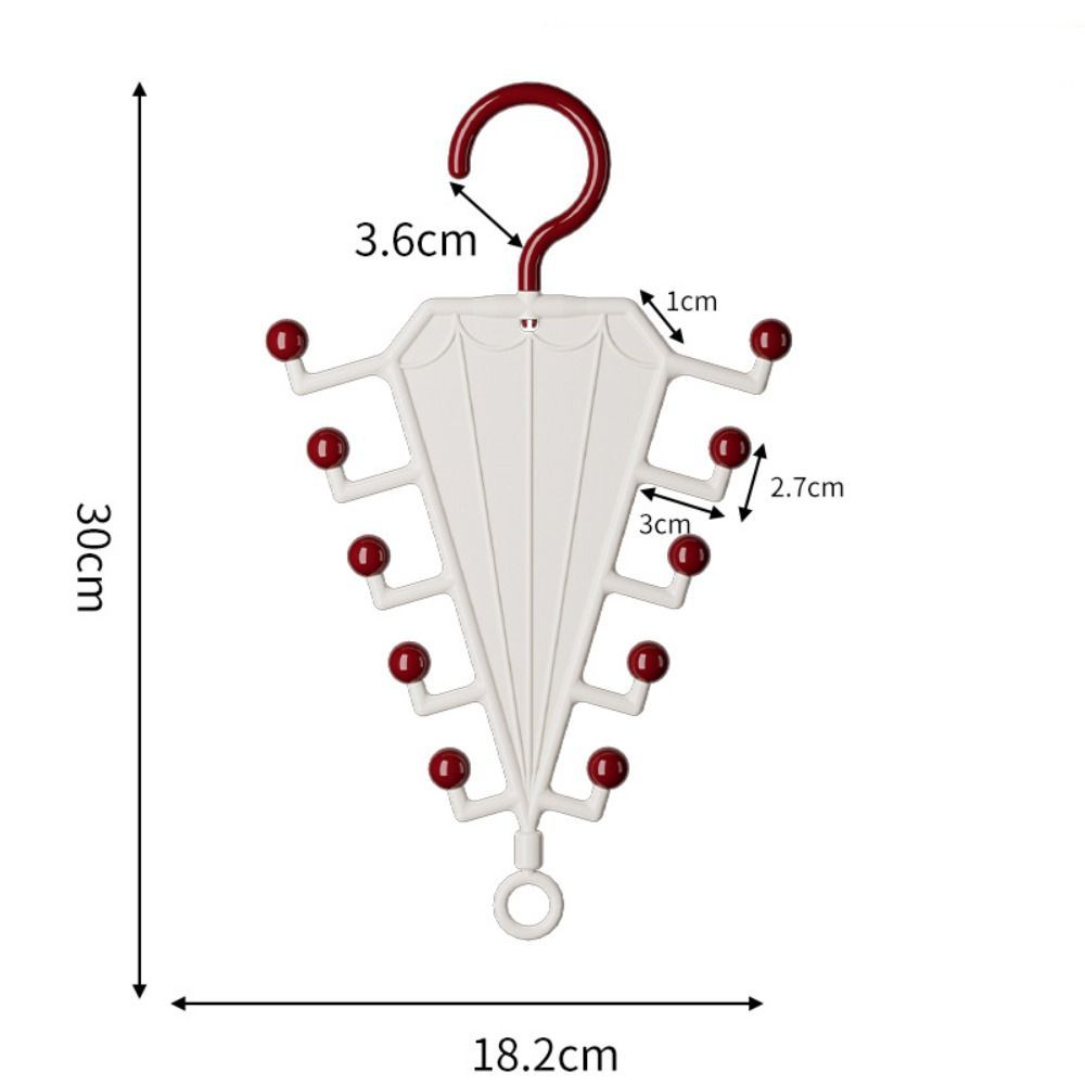 Móc treo hình chữ V NKSFX, 10 móc treo hai mặt có thể xoay được, Dụng cụ sắp xếp nhiều móc treo tường tiết kiệm không gian