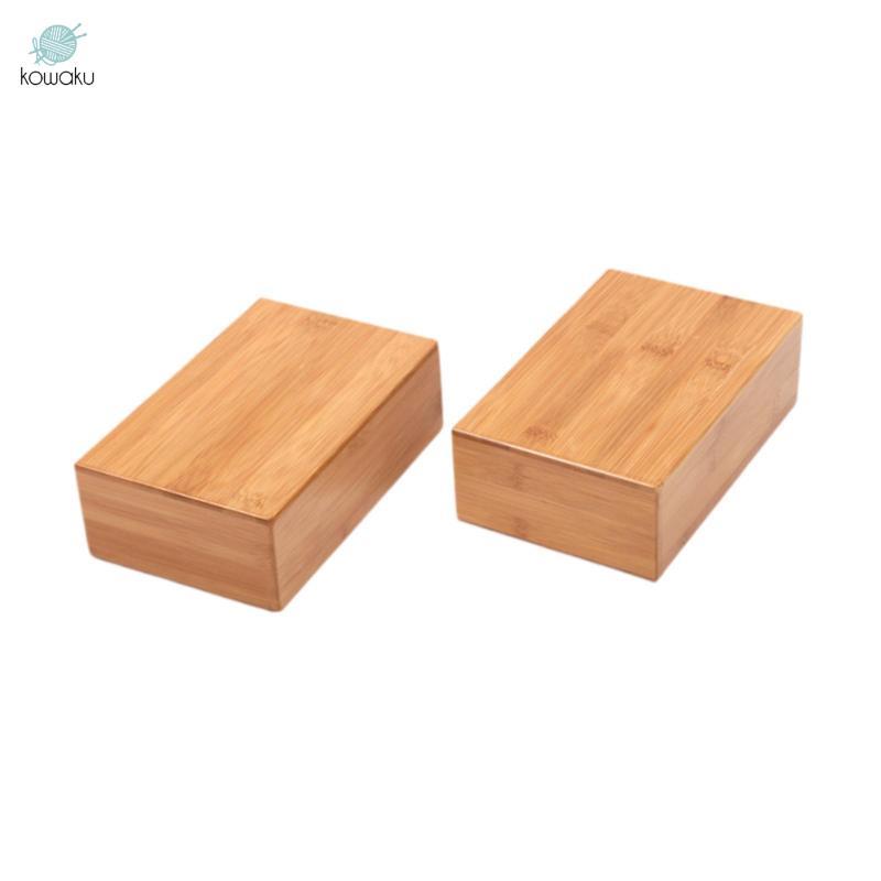 2x Khối Yoga Tre Cải Thiện Sức Mạnh, Cân Bằng Và Linh Hoạt Hỗ Trợ Gạch Cho Thể Thao Trong Nhà Squat Tập Luyện Kéo Dài Pilates
