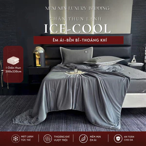 Chăn hè thun lạnh độ thoáng mát cực cao kèm lớp bông êm ái, tông màu basic, tinh tế Memminbedding Luxury - D1