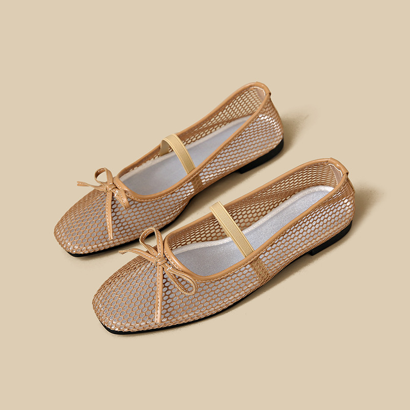 Atikota Nữ Mary Jane Lưới Đế Bằng Thoáng Khí Slip On Thoải Mái Nhẹ Đa Năng Giày Thường Ngày Cho Hàng Ngày