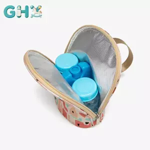 Túi giữ ấm chai cách nhiệt GHX Máy làm mát sữa mẹ di động dành cho du lịch Nhẹ Bảo quản chống nước Dây kéo Máy giặt VN