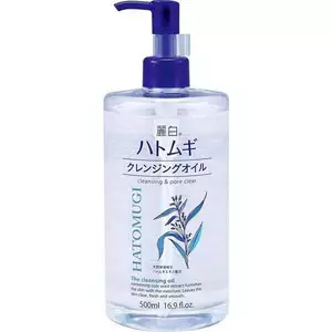 Dầu tẩy trang ý dĩ Reihaku Hatomugi 500ml làm sạch lớp trang điểm, loại bỏ sợi bã nhờn