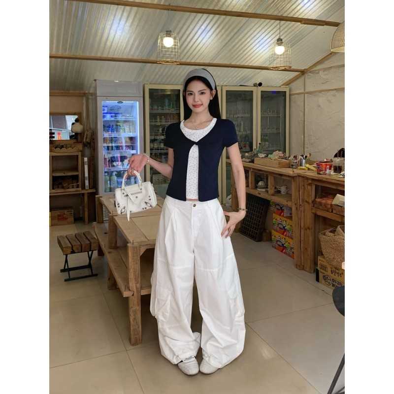 SUXI Áo thun ngắn tay hoa giản dị nhẹ nhàng dành cho nữ mùa hè mới 260529