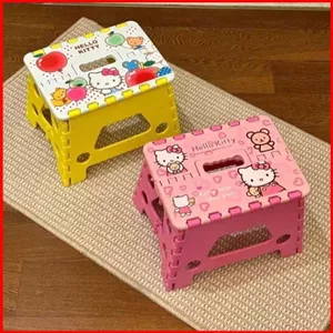 ST2 Hello Kitty Dày Hoạt Hình Gấp Phân Trong Nhà Ngoài Trời Ghế Nhỏ Chống Trơn Trượt Bảo Quản TS2