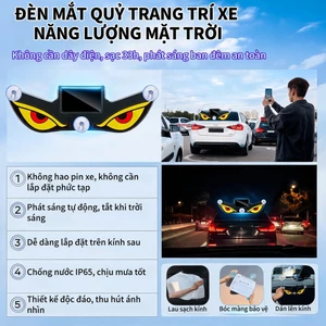 Đèn LED năng lượng mặt trời ô tô Đèn cảnh báo mắt quỷ Đèn rung nhạy cảm Type-C Đèn thở Độ sáng cao Cửa sổ nội thất ô tô