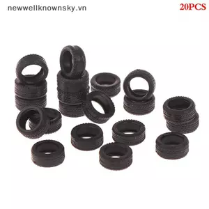 MỚI 20 Chiếc Chất Lượng Cao 1 / 64 Lốp Da Xe Mô Hình Cảnh Phụ Kiện Lốp Bánh Xe Mô Hình Ô Tô Cảnh SKY