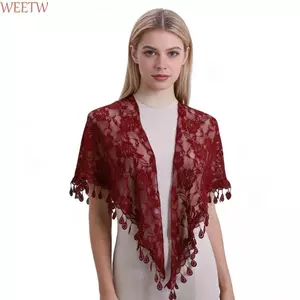 WEETW In Hình Quấn, Khăn Ren Nhiều Màu Sắc Phong Cách Hàn Quốc, Dây Tóc Thanh Lịch Phong Cách Mục Vụ Với Tua Rua Hoa Tam Giác Băng Đô Ngoài Trời