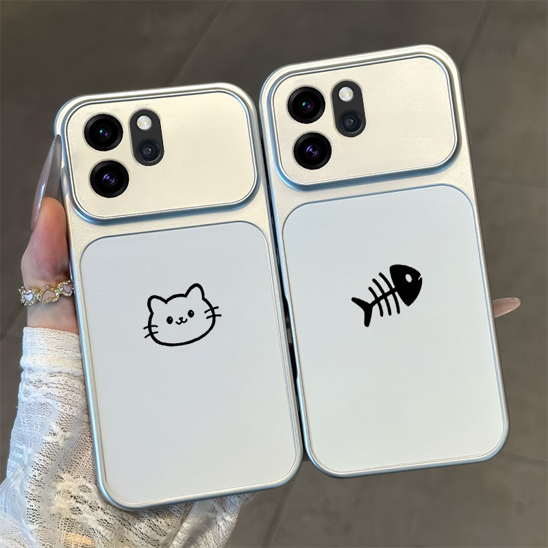 Ốp Lưng PBZZ Cho OPPO Reno 15 pro MAX reno15 Reno 15F 5g Vỏ Điện Thoại Lo Âu Vỏ Mềm Silicon Chống Sốc Thiết Kế Mới Thẩm Mỹ Cặp Đôi Mèo Hoạt Hình Dễ Thương DSCYGT1