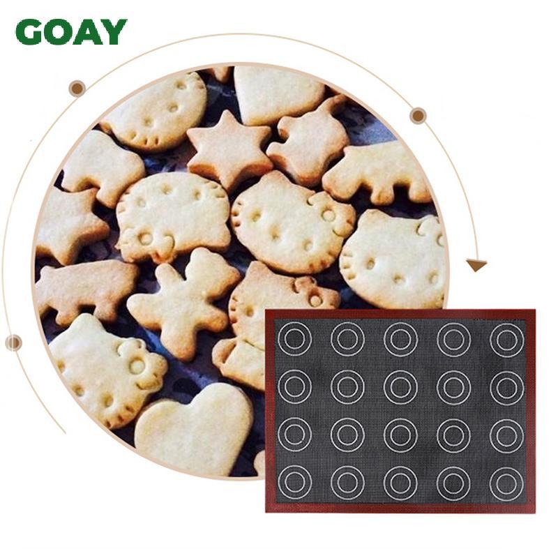 Thảm nướng bánh silicon đục lỗ GOAY Tấm lót bánh ngọt Macaron chống chịu nhiệt 40x30 VN