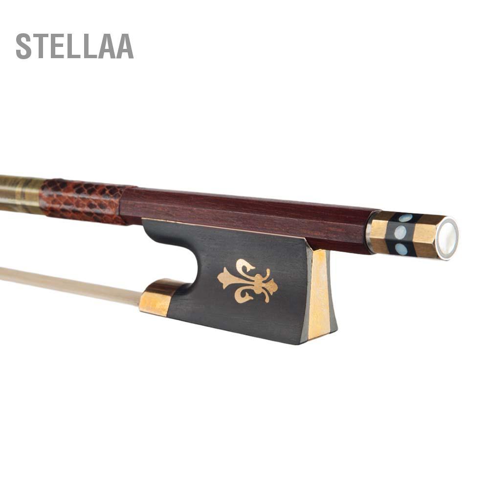 Stellaa Pernambuco Violin Bow Black Ebony Horsehair 4/4 Kích thước đầy đủ cho người mới bắt đầu và chuyên nghiệp