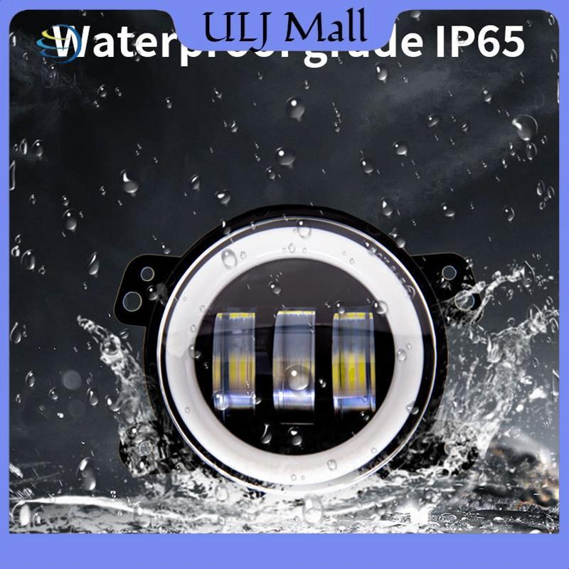 Đèn LED ô tô ULJ 4 Inch cản trước Đèn sương mù cho địa hình có / không có vòng hào quang màu vàng trắng DRL Đèn mắt thiên thần 30W Đèn sương mù.
