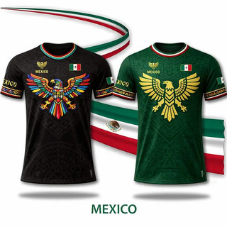 Mexico Retro In Áo Thể Thao Cờ Mexico Đồ Họa Thời Trang Áo Thun Bóng Đá Mùa Hè Unisex Thoáng Khí Nhanh Khô Áo Thường Ngày