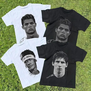 Cristiano Ronaldo Neymar Lionel Messi Bóng Đá Siêu Sao Chân Dung In Áo Thun Nam Nữ Cotton Thường Ngày Mùa Hè 2026