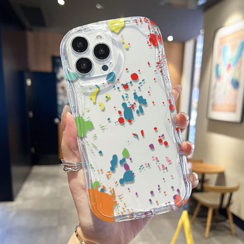 Ốp Lưng Cho Samsung Galaxy A07 A06 A05 A04 A17 A16 A15 A14 A13 A25 A23 A22 A35 A33 A32 A31 A56 A55 A52 A51 A50 Kem Vồng Cong Cạnh Họa Tiết Tranh NYK250