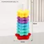 MỚI 1 Bộ Bé Quay Staing Đồ Chơi Xếp Hình Montessori Xoay Cầu Vồng Tháp Trẻ Em Phát Triển Kỹ Năng Vận Động Trò Chơi Trẻ Em Quà Tặng SKY