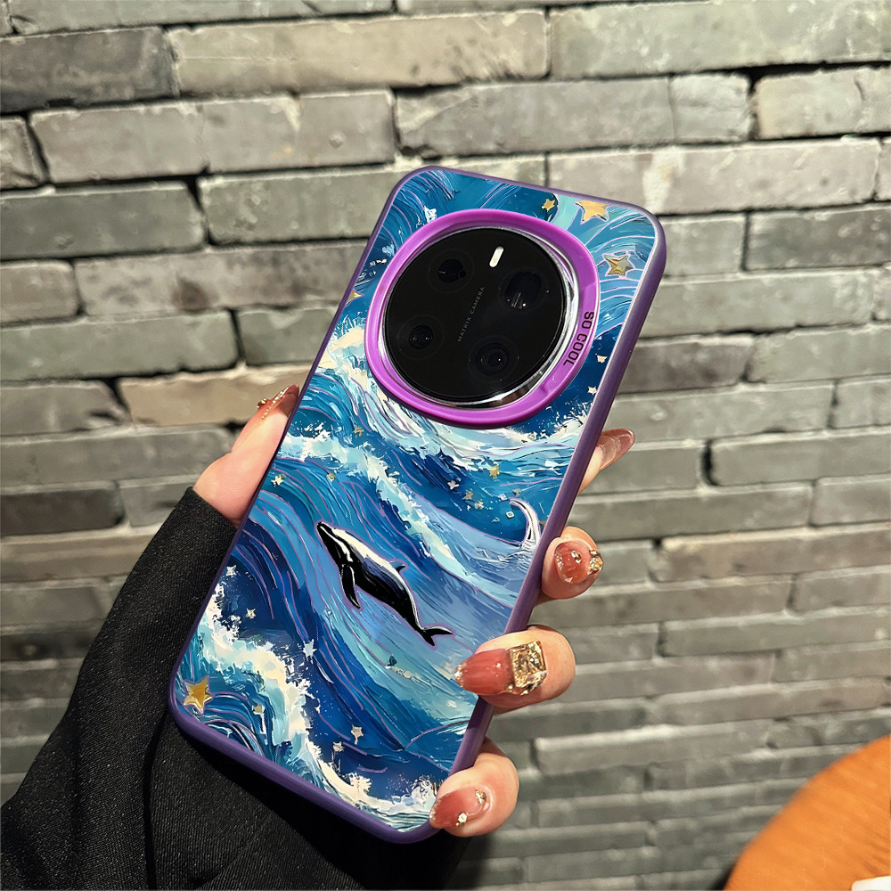 Ốp điện thoại cứng “Tranh sơn dầu cá voi đại dương ” cho Honor Magic 8 Pro / 7 Pro / 6 Pro GT Pro Win RT / Honor 400 / 300 X9D X9C Vỏ Honor chống sốc