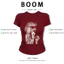 BOOM Áo Baby Tee Nữ Cotton Ôm Body-Áo Thun Ngắn Tay Y2K In Hình PhongCách Mùa Hè, Cổ Tròn Hàng Đầucách hàn quốc phong003