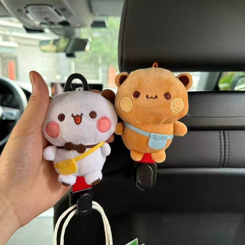 Cặp Đôi Gấu Trúc Bubu Dudu Xe Ô Tô Tựa Đầu Móc Bảo Quản Ghế Sắp Xếp Yier Và Bubu Xe Móc Phụ Kiện Nội Thất Ô Tô