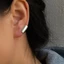 Vòng đeo tai không xuyên thấu NICOLOO, Kẹp tai ống dài thiết kế đơn giản bằng thép không gỉ, Trang sức kim loại ống dài Hình dạng hình học Kẹp tai bằng thép không gỉ để đeo hàng ngày