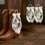 AWNGD 1 Cặp Trang Trí Quyến Rũ Giày, Nơ Ren Có Thể Tháo Rời Boot Charms, Ruy Băng Tua Rua Thời Trang DIY Boot Phụ Kiện Cho Giày Cao Bồi