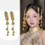 ECK Dây Xích Dài sel Kẹp Tóc Cho Nữ Hoa Chuông Hình Kẹp Tóc Cô Dâu Cưới Dân Tộc Tóc Trang Sức HOT