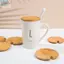 JVSUB Nắp Gỗ Có Thể Tái Sử Dụng Mason Jar Nắp Miệng Rộng Có Thể Tổ Chức Nhà Bếp Gia Vị Nắp Chai
