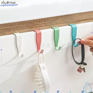 DAYBREAK 4 Móc Treo Cửa Phía Sau, Móc Cửa Tủ Kim Loại Bằng Thép Carbon, Tiện Lợi Không Hư Hại Cửa Đấm Miễn Phí Móc Bảo Quản Nhà Bếp