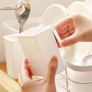 TRTR Đồ Dùng Nhà Bếp Nhựa Choptis Giá Đỡ Giỏ Treo Tường Dao Kéo Hộp Bảo Quản Nhà Bếp Bộ Đồ Ăn Giá Đỡ Thìa Thoát Nước Giỏ VN