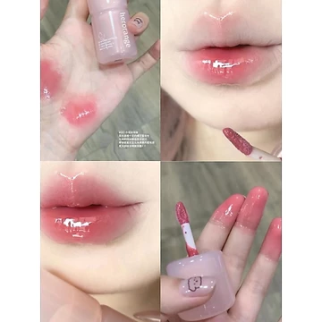 Bán Trong Suốt Thạch Hoa Hồng ~ Lớn Xô Đá Tinh Chất Môi Môi Men Dưỡng Ẩm Phai Màu Môi Đường Nữ Gương Son Bóng Son Môi Son Bóng