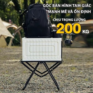 Bàn cắm trại ngoài trời có thể gập lại, di động, trọng lượng nhẹ, bàn dã ngoại bằng nhôm BBQ, bàn cắm trại