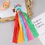 CANAMEK 1 Trẻ Em Cổ Tay Ruy Băng Đội Thể Thao Pompom Cổ Vũ Trận Đấu Lớn Pom Club Đạo Cụ Khiêu Vũ Vòng Tay Đàn Hồi Với Dây Đàn Hồi CSF
