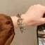 Phong Cách Cung Điện Retro Vòng Tay Lưỡi Liềm Nữ Bohemian Phong Cách Dân Tộc Đá Quý Vòng Tay Thiết Kế Cổ Vòng Tay Phù Hợp Với Hợp Thời Trang
