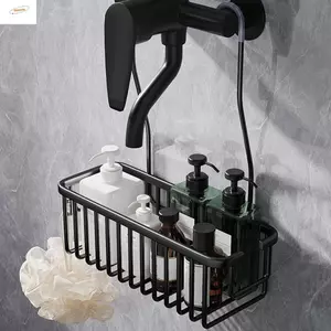 Giỏ đựng vòi hoa sen treo ZENZON, chống gỉ có móc Kệ treo phòng tắm, Giá đựng đồ phòng tắm màu bạc / đen / xám dung tích lớn tiện lợi tại nhà