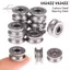 CATMALLER88 1 / 5 Vòng bi ròng rọc, Vòng bi U Groove V Groove U624ZZ V624ZZ, Vòng bi kín Vòng bi thép Carbon Hướng dẫn theo dõi vòng bi lăn