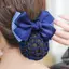 JULYHOT Y Tá Tiếp Viên Phụ Kiện Tóc Nơ Sọc Lưới Bun Tóc Nữ Barrette Lưới Bun Móc Lưới Bun Snood Massivedeals