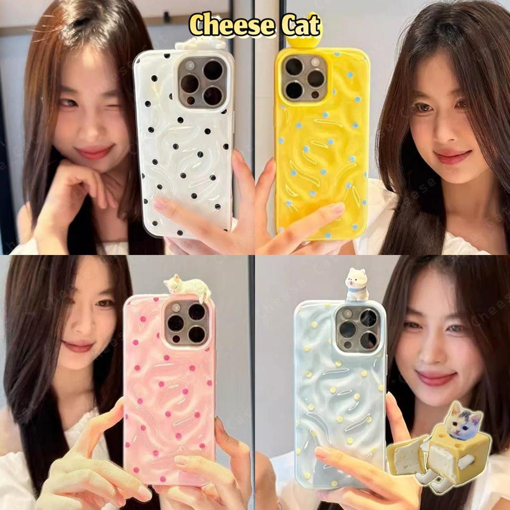 Mèo và cún con siêu dễ thương nằm trên ốp điện thoại cho iPhone 16 15 17 13 12 11 14 Pro Max Xs Max XR 7Plus