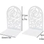 BEABOUT 2 Cái Hoa Hồng Bookends, Hỗ Trợ Sách Chống Trơn Trượt Kim Loại, Nút Chặn Sách Trang Trí Màu Trắng Hình Chữ L Bền Đẹp Phòng Học