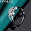 URMYLADY Bạc 925 Trái Tim Thiên Thần Zircon 7-10 # Nhẫn Nữ Cưới Quyến Rũ Đính Hôn Trang Sức Thời Trang