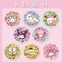 Sanrio Niêm Phong Miếng Dán Trẻ Em Nữ Dễ Thương Tự Làm Sổ Tay Băng Cuộn Miếng Dán Tròn Phim Cắt Băng 6.7
