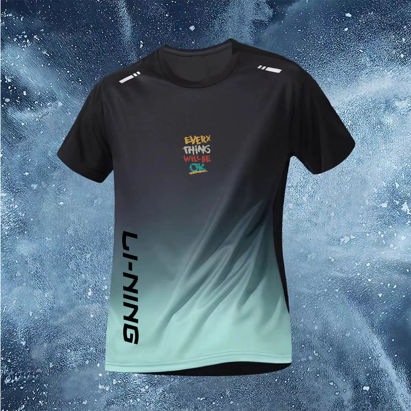 Li Ning Thể Thao Tay Ngắn 2026 Mới Ice Silk Thoáng Khí Nam Nữ Thể Dục Ngoài Trời Đi Xe Đạp Leo Núi Chạy Thể Thao Lưới Nửa Tay Top