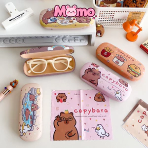 2026 Mới Capybara Họa Tiết Hoạt Hình Dễ Thương Học Sinh Kính Mắt Hộp Bảo Quản Chống Áp Lực