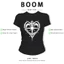 BOOM Áo Baby Tee Nữ Cotton Ôm Body-Áo Thun Ngắn Tay Y2K In Hình PhongCách Mùa Hè, Cổ Tròn Hàng Đầucách hàn quốc phong101