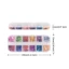 GILL Nail Art Sequins, 12 Lưới Laser Sáng Bóng Móng Tay Lấp Lánh Mảnh, Hình Chữ Nhật Hình Vuông Hình Ba Chiều Trang Trí Móng Tay Phụ Kiện Làm Móng Tay Pháp