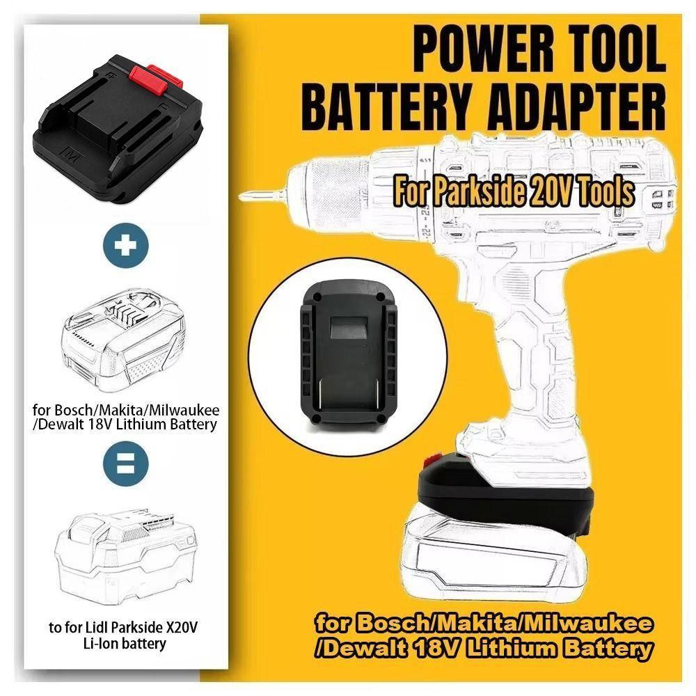 [Vận chuyển nhanh] Bộ chuyển đổi pin Lithium 2 trong 1, đế nhựa 18V cho tua vít, cờ lê
