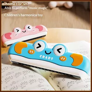 AIHOM Hoạt Hình Harmonica 32 Lỗ Còi Đồ Chơi Thiết Kế Cua Vui Nhộn Cho Trẻ Em Giáo Dục Sớm Đào Tạo Âm Nhạc,