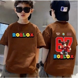 COD✅ (Hồ Chí Minh)Roblox Áo phông trẻ em | 67 Tay ngắn phong cách đường phố, áo cotton mùa hè cho bé trai